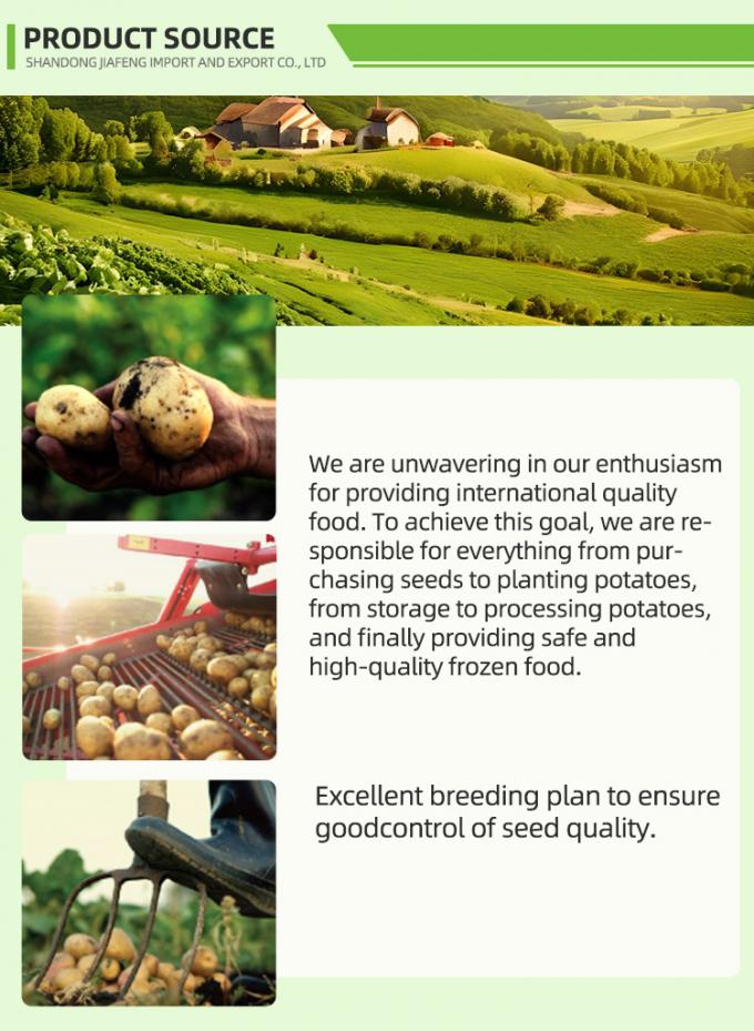 자동 냉동 감자 감자 감자 감자 유기농 IQF 감자 감자 덩어리 포장 10kg 신선한 재료 1