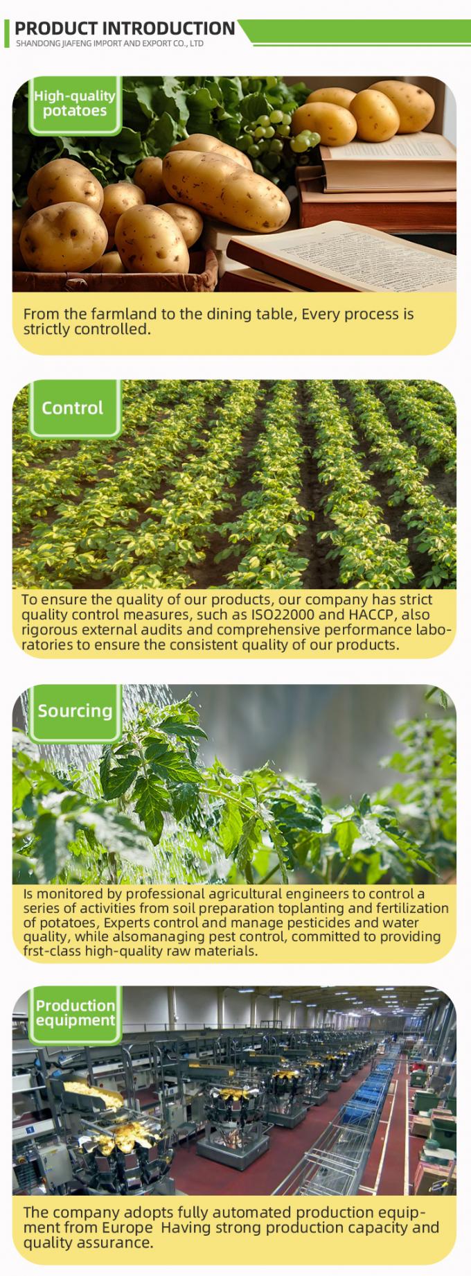자동 냉동 감자 감자 감자 감자 유기농 IQF 감자 감자 덩어리 포장 10kg 신선한 재료 2