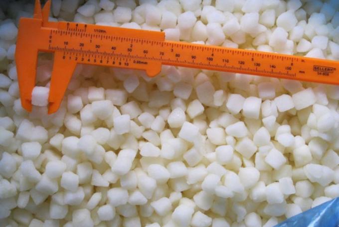 중국산 IQF 신선 냉동 배 큐브 10x10mm 좋은 가격 냉동 과일 설 배 다이스 0