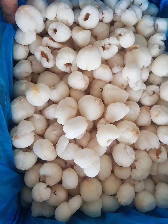 냉동 전체 껍질 벗겨진 리치 덩어리 카튼 포장재 IQF 달콤한 맛의 리치 과일과 망고 보존 과일 종류 4